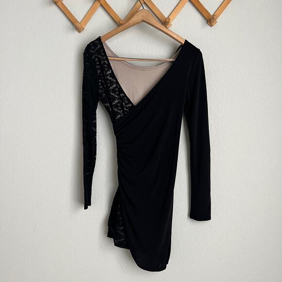 Vintage Mystic Black and Lace Mini Dress Size Small - Picture 5 of 11